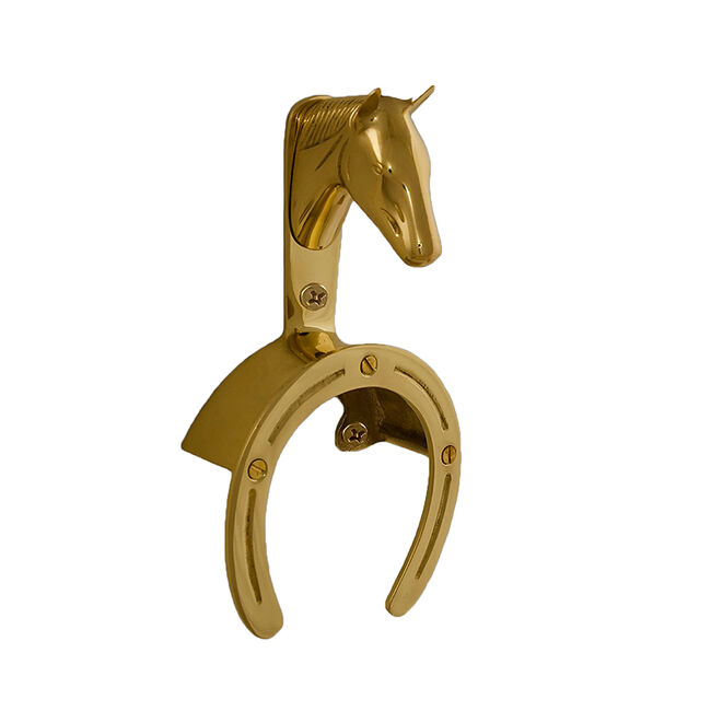 Horse Fare Brass Horsehead Bridle Bracket image number null