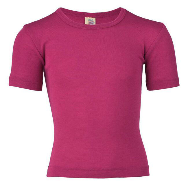 Engel Kids' Wool/Silk Blend T-Shirt - Berry image number null