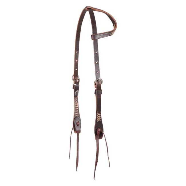 Classic Equine Rawhide Slip Ear Headstall image number null