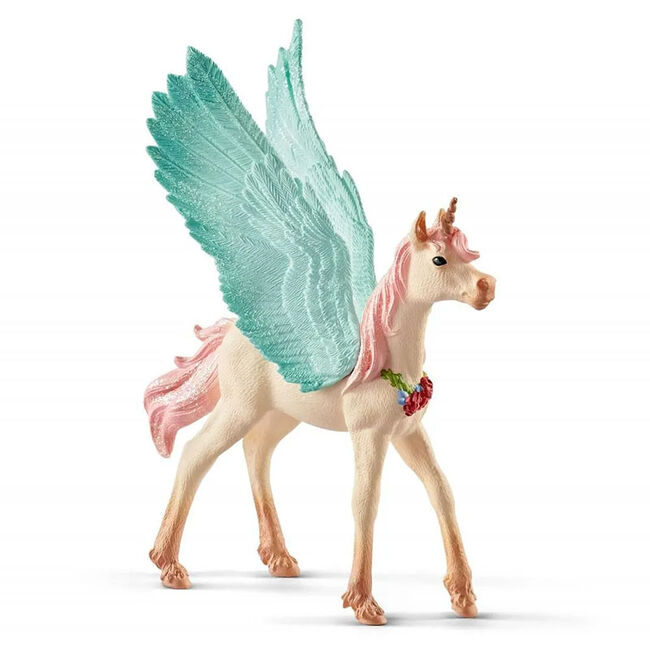 Schleich Decorated Unicorn Pegasus Foal Kids' Toy image number null