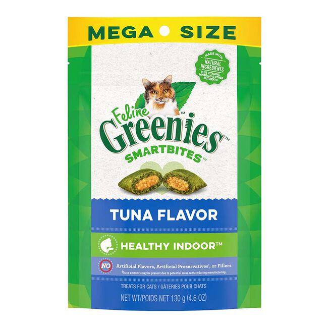 Greenies Feline Smartbites Healthy Indoor Cat Treats - Tuna Recipe image number null