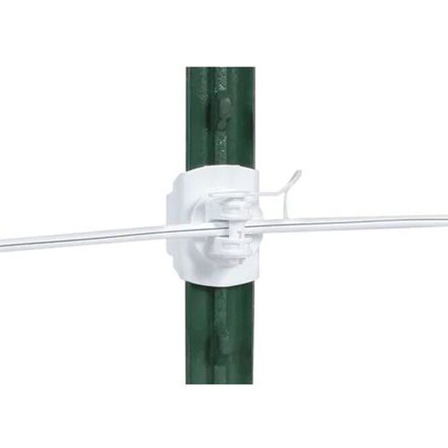 Gallagher T-Post Wide Jaw Pinlock Insulator - White image number null