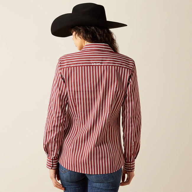 Ariat Women's Kirby Stretch Shirt - Cabernet Stripe image number null