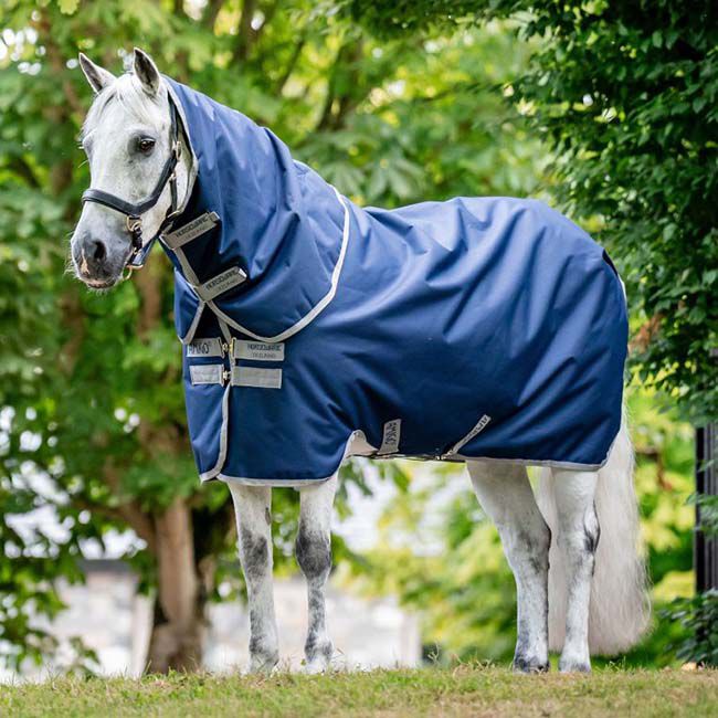 Horseware Amigo Ripstop 900D Plus Pony Turnout (200g Medium) - Navy/Titanium Grey image number null