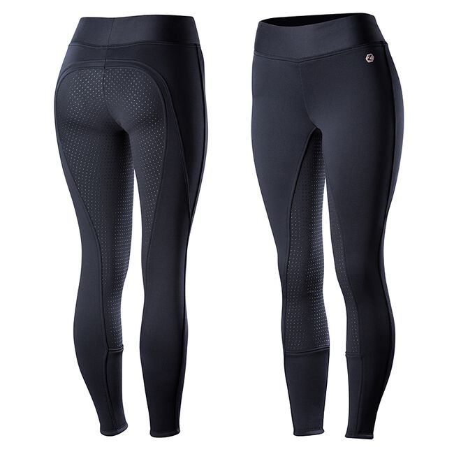 Horze Ladies' Active Fleece-Lined Silicone Full-Seat Tights image number null