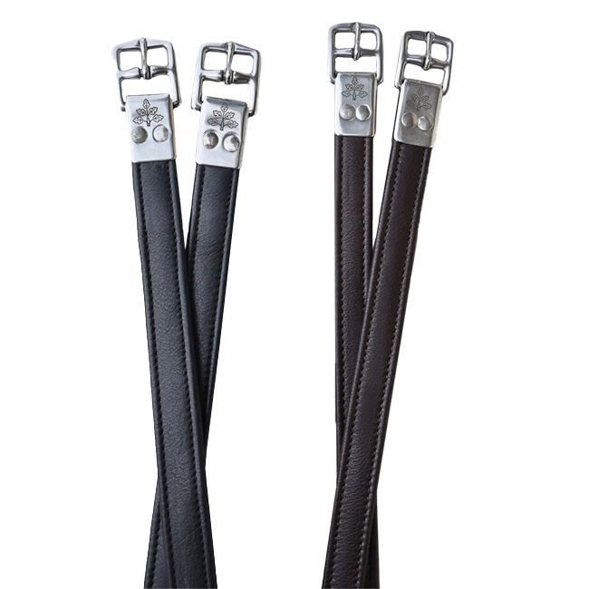 KL Select Black Oak Riveted Stirrup Leathers 7/8" image number null