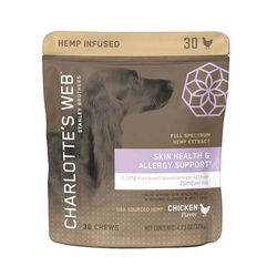 Charlotte's Web Soft Chews for Dogs - Skin Health & Allergy Support - 30 Chews