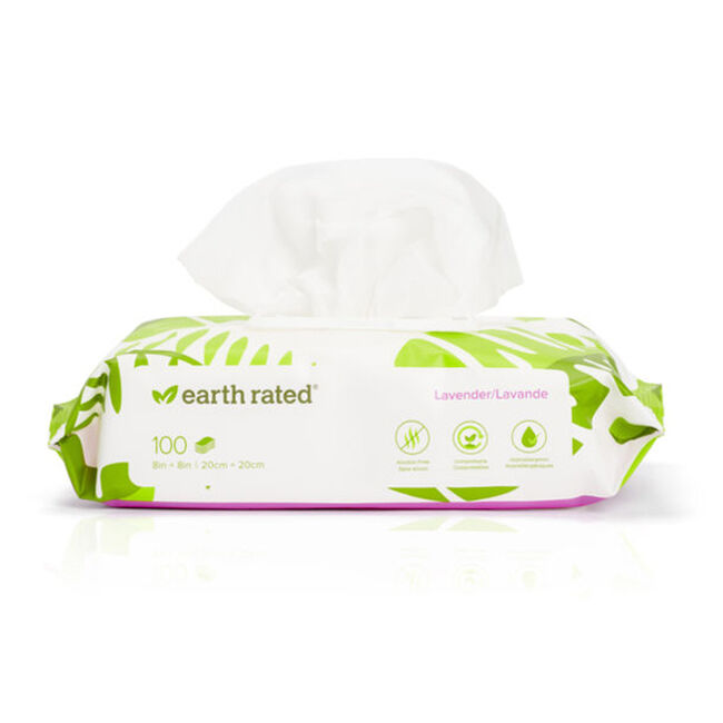 Earth Rated 100 Count USDA Certified BioBased Wipes image number null