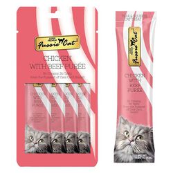 Fussie Cat Puree Chicken & Beef - 4 Count