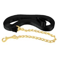 Weaver Flat Nylon Lunge Line With Chain Black, 24 ft