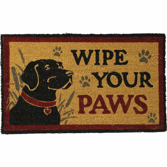 River's Edge Products Coir Welcome Mat - Labrador "Wipe Your Paws" image number null