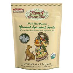 Carna4 Flora4 Greens Plus Sprouted Seeds Food Topper for Dogs & Cats
