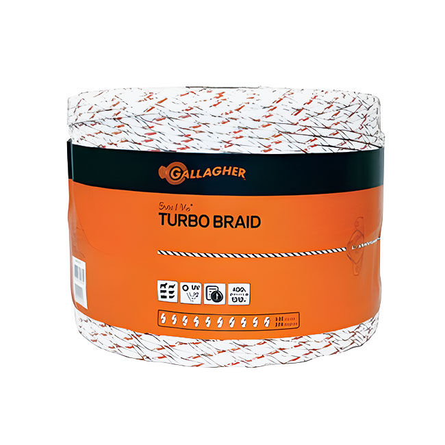Gallagher Turbo Braid 3/16" Poly Rope Electric Fencing image number null