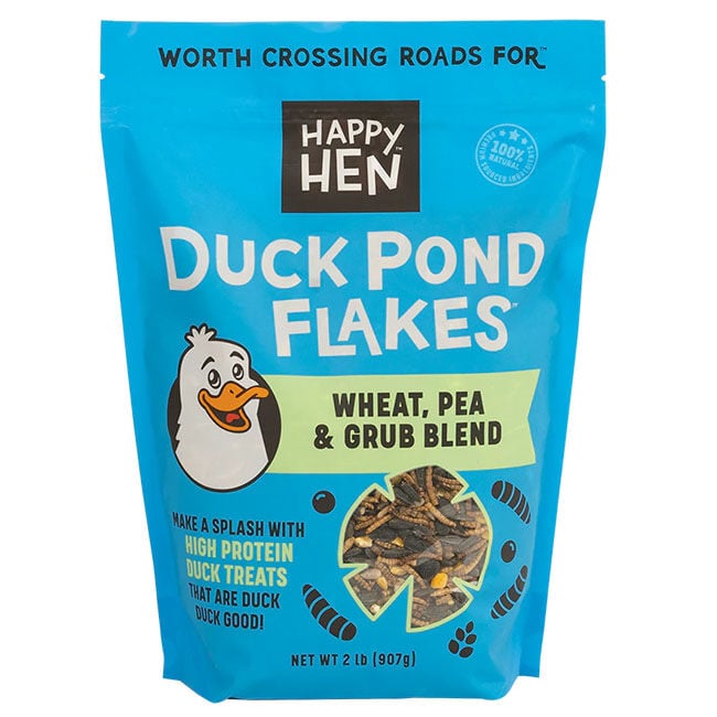 Happy Hen Duck Pond Flakes - Wheat, Pea & Grub Blend - 2 lb image number null