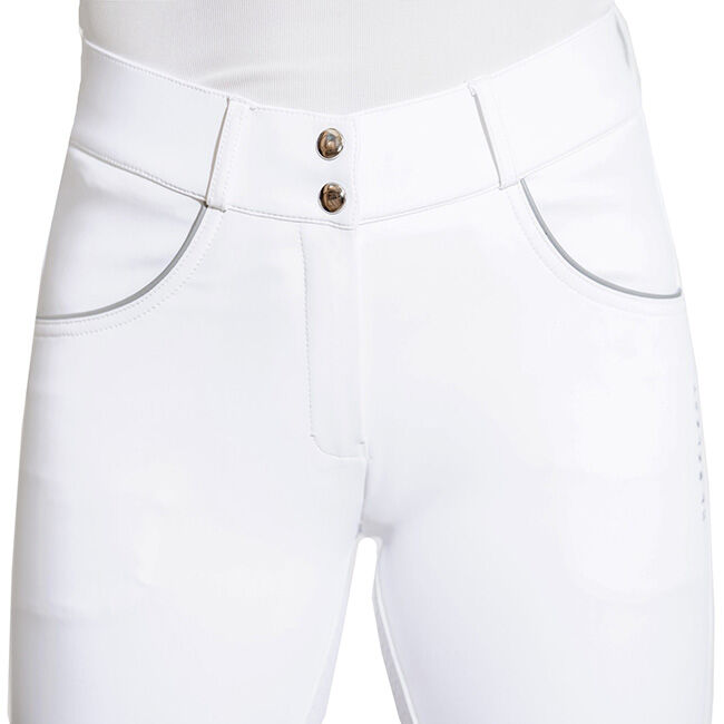 KL Select Women's Gabrielle Full Seat Breech - White/Gray image number null