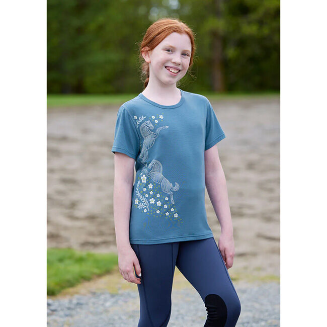Kerrits Kids' Trot the Dots Horse Tee - Dewdrop image number null