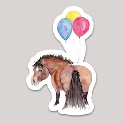 Sona Equestrian 3" Vinyl Sticker - Adorable Little Winnie Balloons