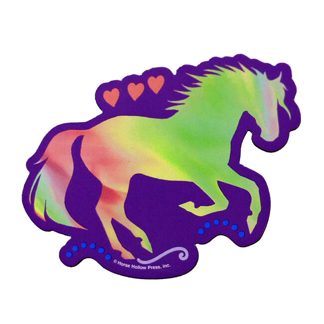 Horse Hollow Press Magnet - Cantering Purple Horse image number null