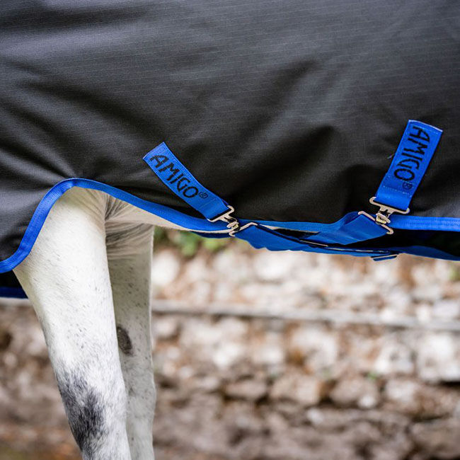 Horseware Amigo Ripstop 900D Turnout (0g Light) - Black/Classic Blue image number null