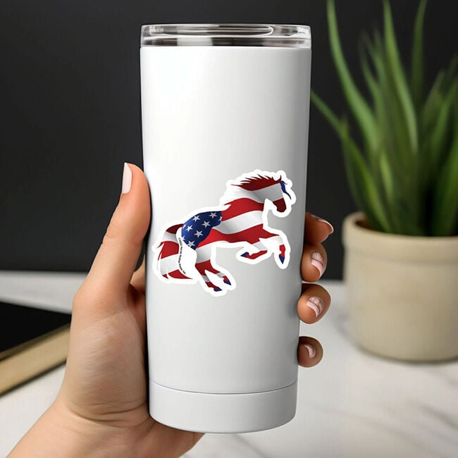 Horse Hollow Press Die-Cut Sticker - Patriotic Horse image number null