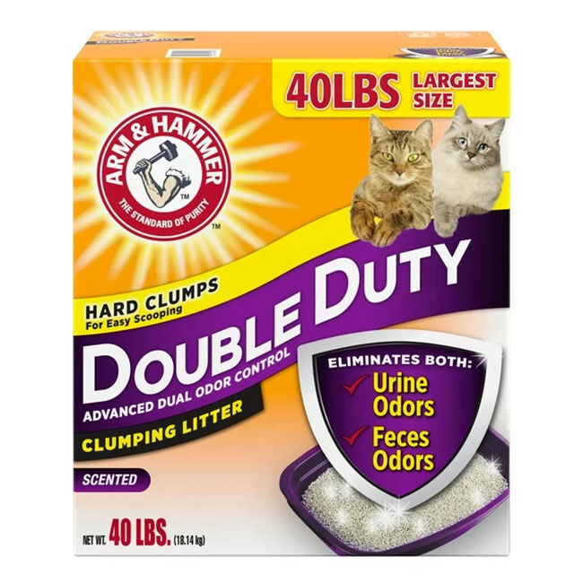 Arm & Hammer Double Duty Advanced Odor Control Clumping Cat Litter - 40 lb image number null