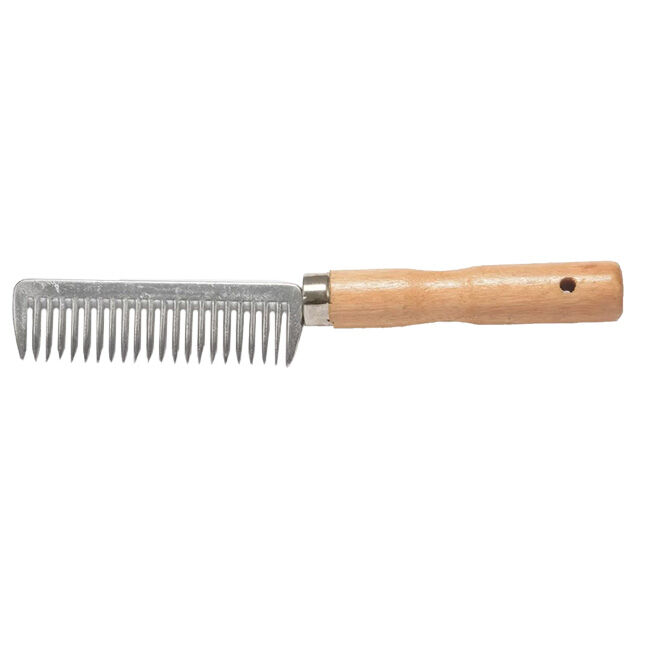 Shires Aluminum Comb with Wooden Handle image number null