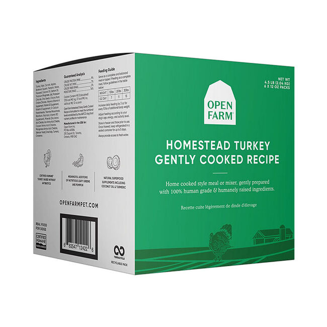 Open Farm Gently Cooked Frozen Dog Food - Homestead Turkey image number null