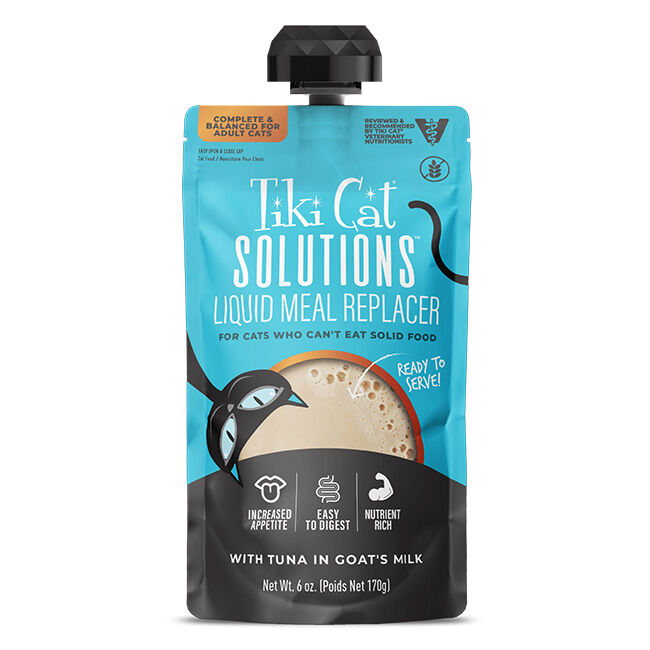 Tiki Cat Solutions Liquid Meal Replacer with Tuna in Goat's Milk - 6 oz image number null