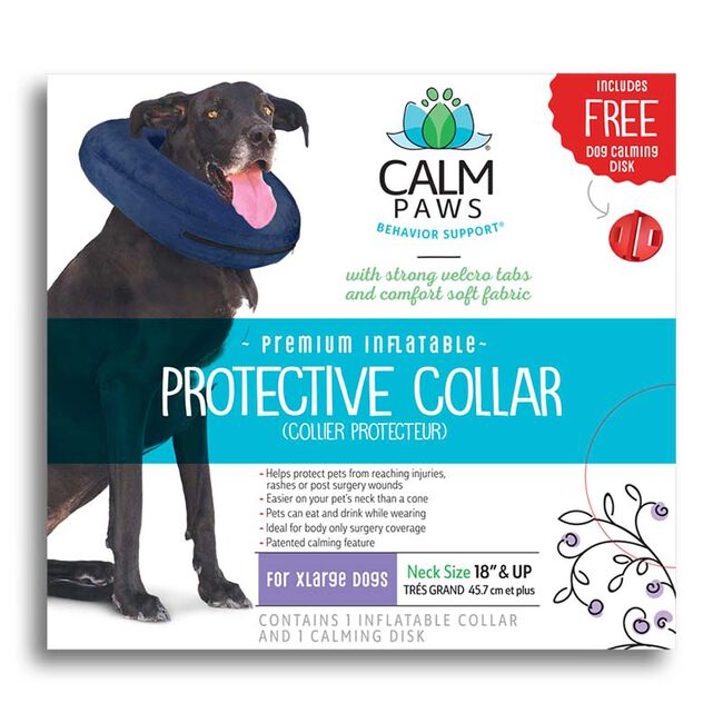 Calm Paws Protective Inflatable Collar with Calming Disk image number null