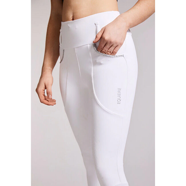 Equieire Women's MOLLY Knee-Grip Competition Tights - White image number null
