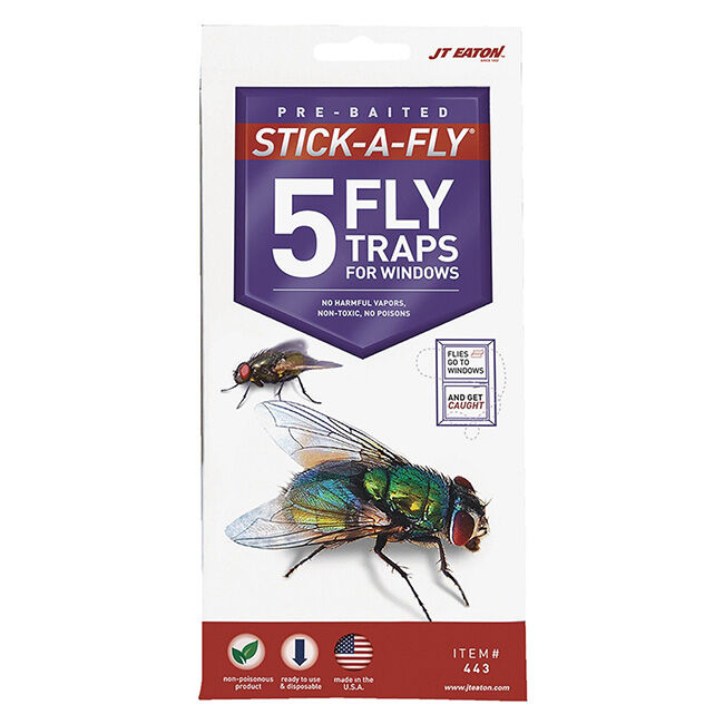 JT Eaton Pre-Baited Stick-A-Fly Fly Traps 2 Pack  image number null