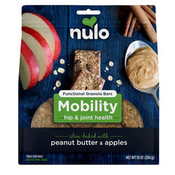 Nulo Functional Granola Bars for Dogs - Mobility Hip & Joint Health - 10 oz