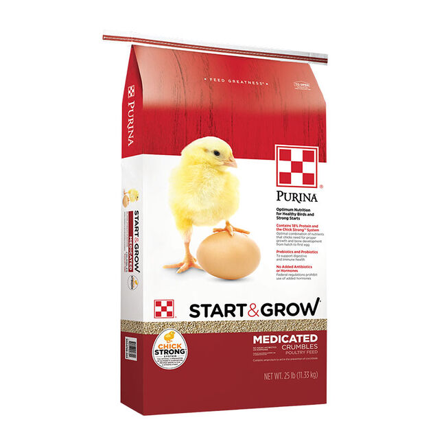 Purina Mills Start & Grow Medicated Chick Feed image number null