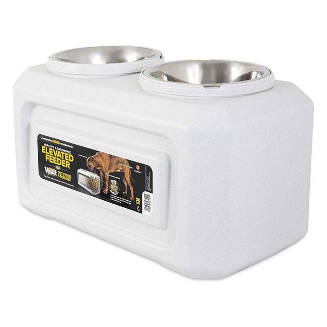 Vittles Vault Elevated Storage Dog Feeder 50 lb Capacity The