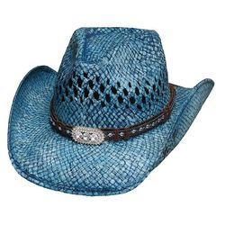 Bullhide Wild & Blue Straw Hat - Blue