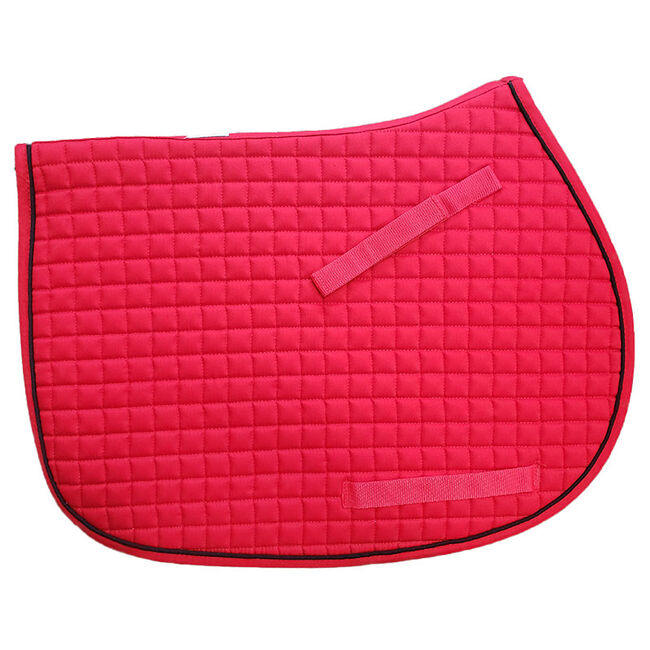 PRI Cotton Quilted All Purpose Square Pony Pad, Red/Black image number null