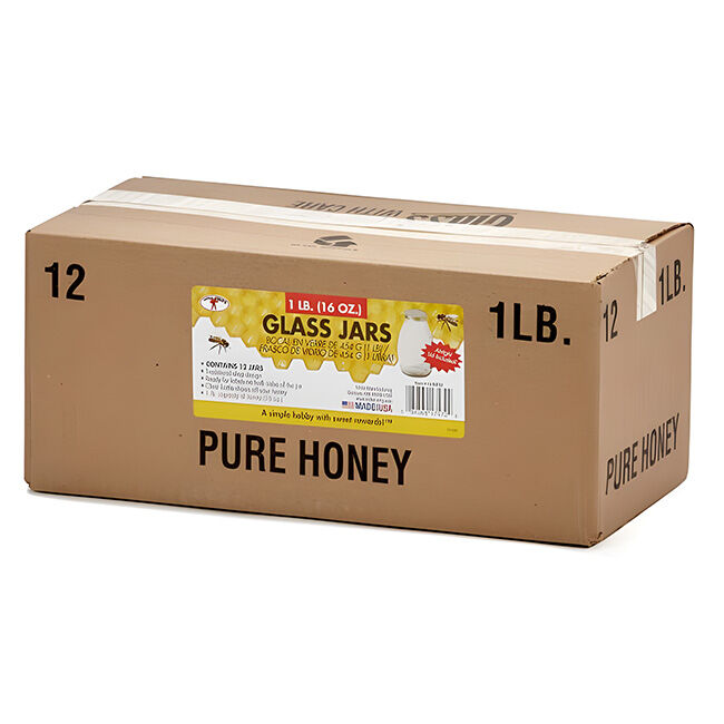 Little Giant Glass Honey Jar with Lid - 12-Pack image number null