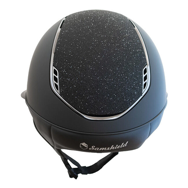 Samshield Miss Shadowmatt 2.0 Helmet with Crystal Fabric Top & Frontal Band - Black image number null