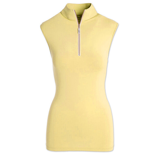 Tailored Sportsman Women's Sleeveless IceFil Zip Top Shirt - Sunny/White/Gold image number null