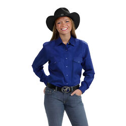 Western Express Women's Western Shirt - Royal Blue - Closeout