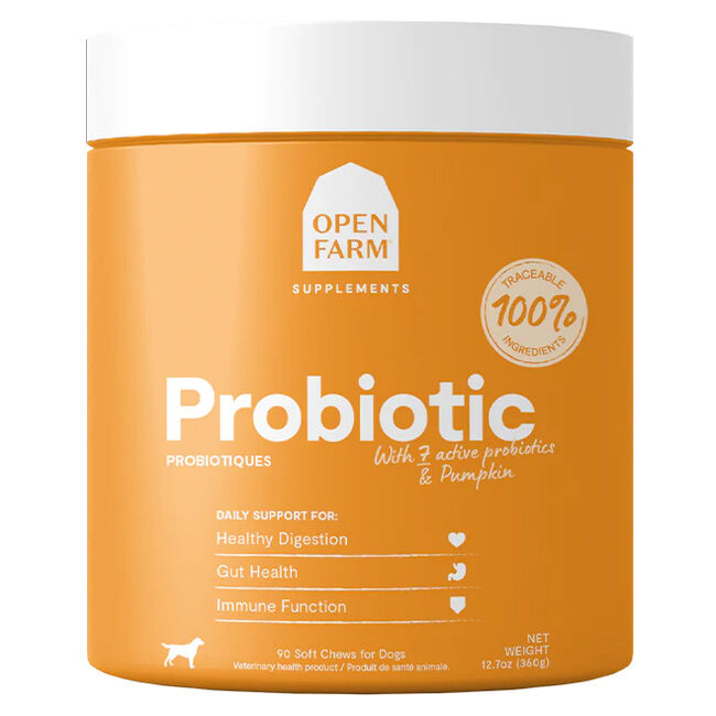 Open Farm Probiotic Supplement Chews for Dogs image number null