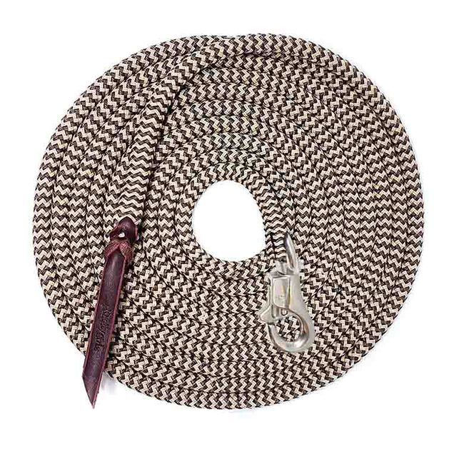 Knotty Girlz 9/16" Diameter Premium Polyester Yacht Braid Lead Rope with Trigger Bull Snap End image number null