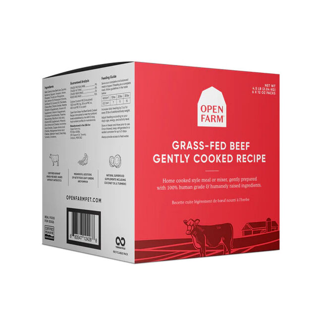 Open Farm Gently Cooked Frozen Dog Food - Grass-Fed Beef image number null