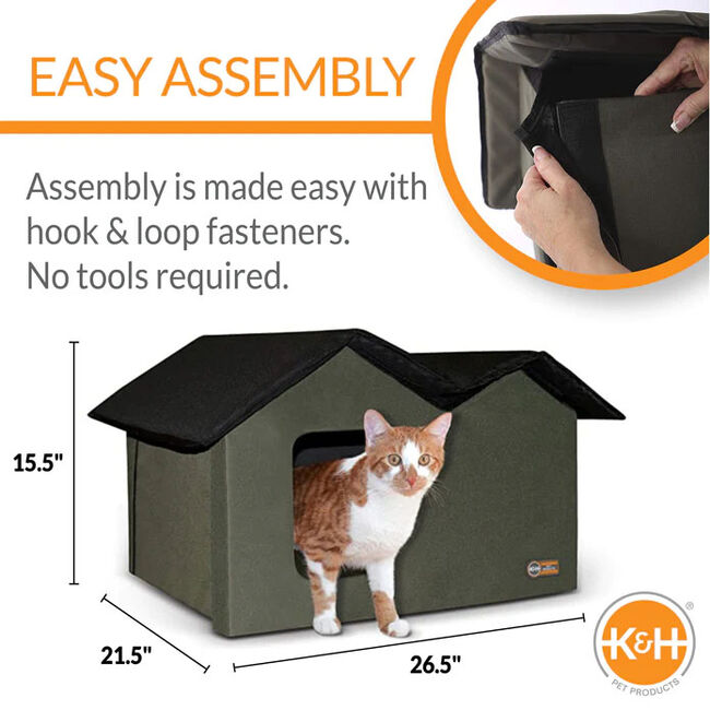 K&H Pet Thermo Outdoor Heated Kitty House - Extra-Wide image number null