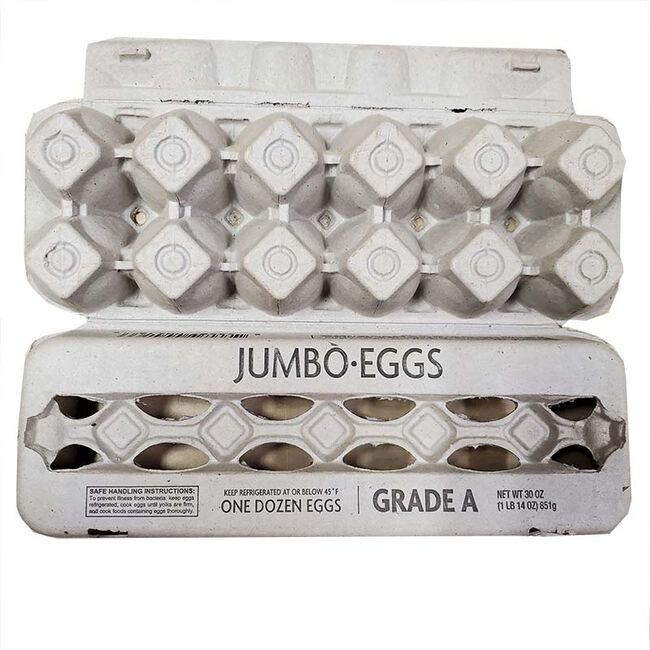 Molded Fiber Jumbo Egg Carton