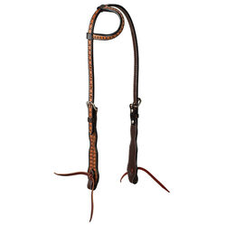 Weaver Equine Floret Tooled Sliding Ear Headstall