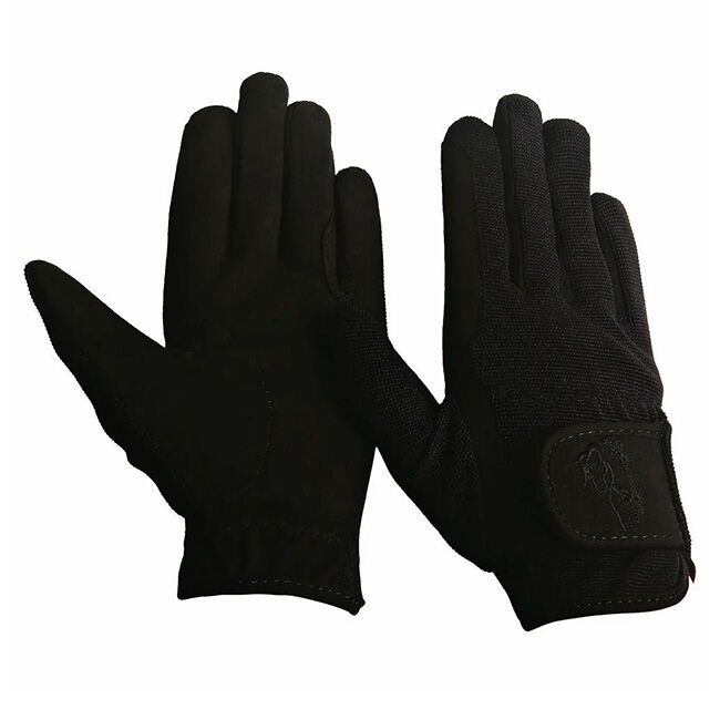 TuffRider Kids' Performance Riding Gloves - Black image number null