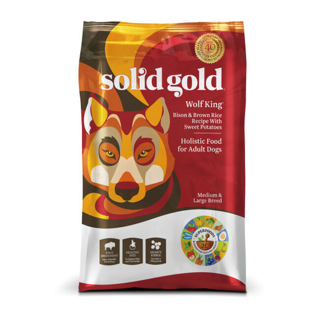 Solid Gold Wolf King with Bison for Dogs 24 lb  image number null