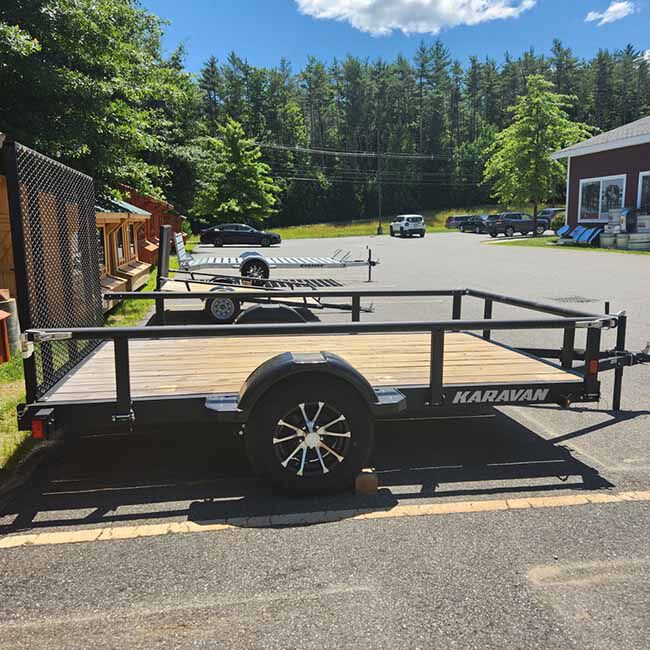 Karavan 6' x 10' Steel Utility Trailer with Fold-Down Rails image number null