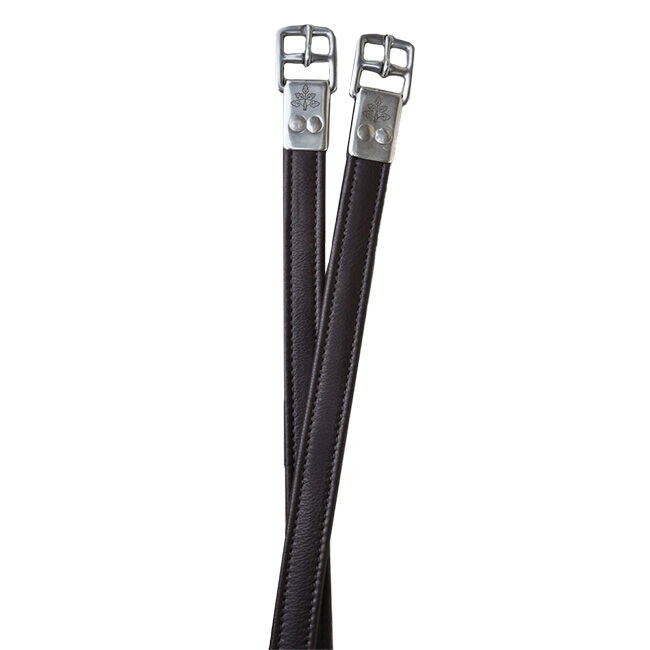 KL Select Black Oak Riveted Calf-Lined Stirrup Leathers image number null